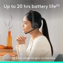 Logitech Audífono Zone 300 con micrófono Bluetooth Negro (981-001406)