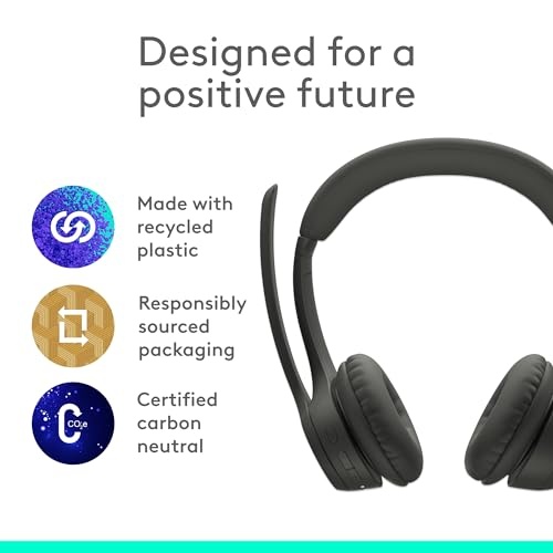 Logitech Audífono Zone 300 con micrófono Bluetooth Negro (981-001406)