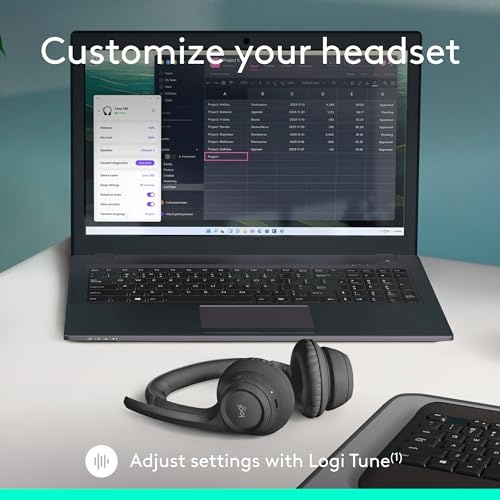 Logitech Audífono Zone 300 con micrófono Bluetooth Negro (981-001406)