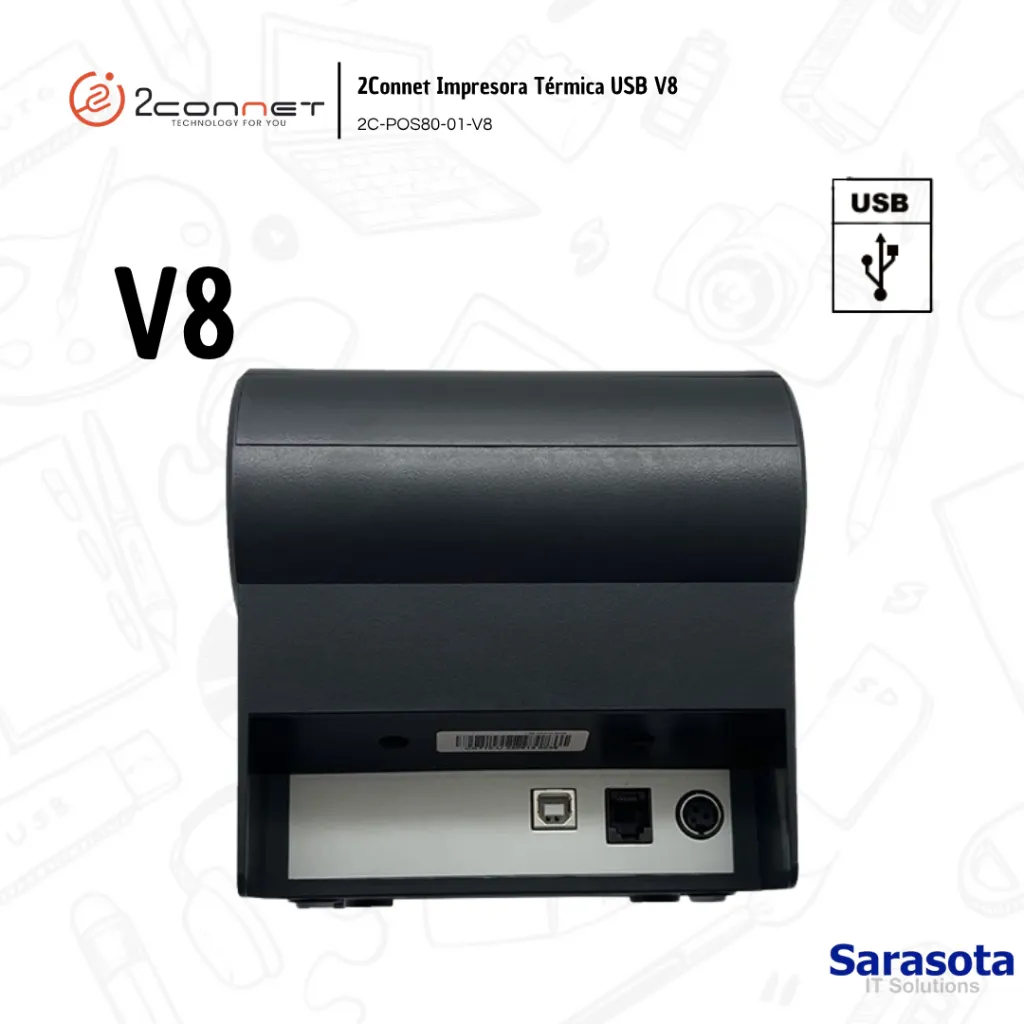 2CO023 2Connet Impresora Térmica USB V8 2C-POS80-01-V8 (2).webp