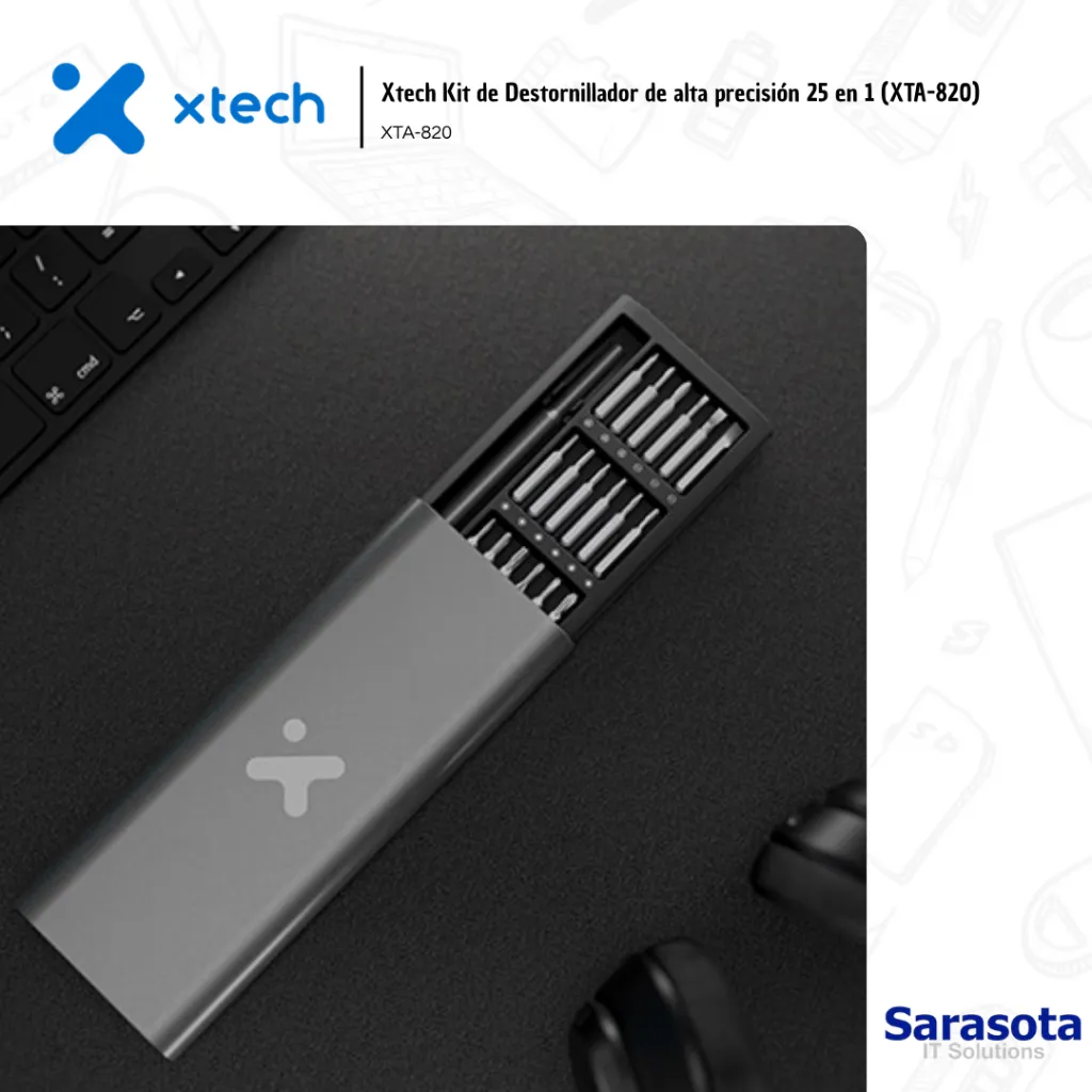 XTE009 Xtech Kit de Destornillador de alta precisión 25 en 1 (XTA-820) (2).webp