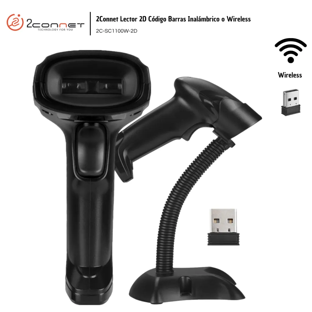 2CO011 2Connet Lector 2D Código Barras Inalámbrico o Wireless 2C-SC1100W-2D (4).webp