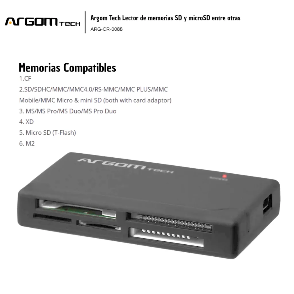 ARG007 Argom Tech Lector de memorias SD y microSD entre otras ARG-CR-0088 (2).webp