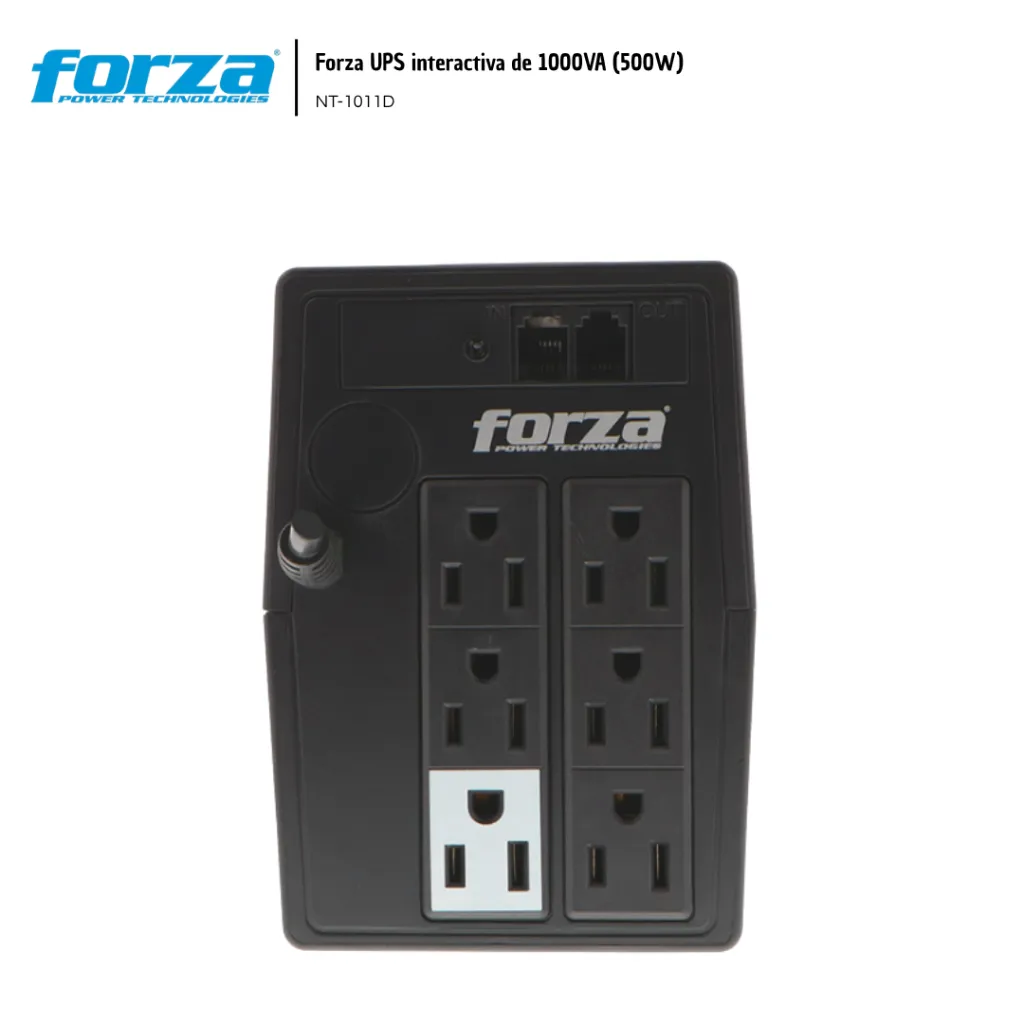 FOR002 Forza UPS interactiva de 1000VA (500W) NT-1011D 798302107694 (3).webp