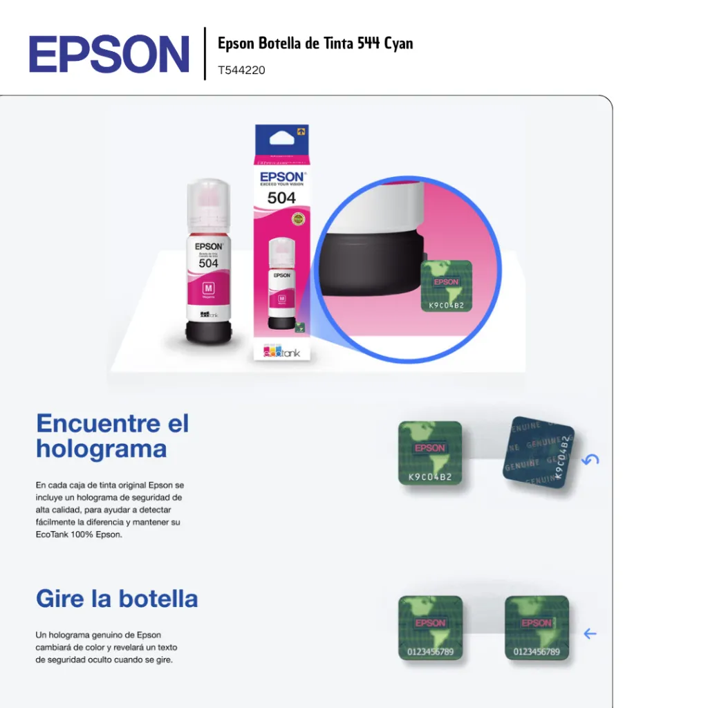 EPS007 Epson Botella de Tinta 544 Cyan T544220 010343941984 (2).webp