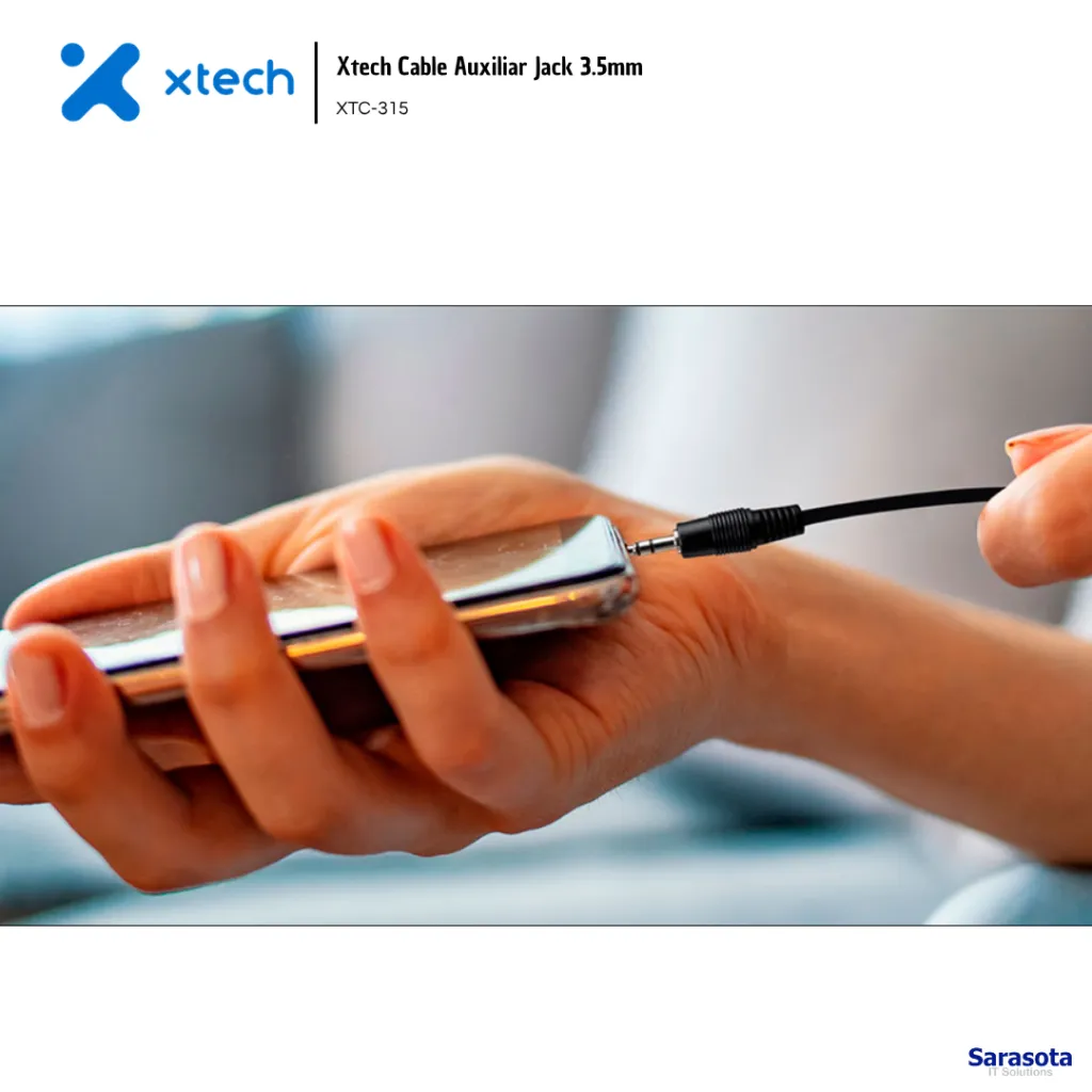 XTE006 Xtech Cable Auxiliar Jack 3.5mm XTC-315 798302167230 (3).webp
