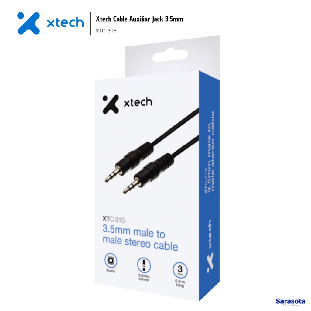 XTE006 Xtech Cable Auxiliar Jack 3.5mm XTC-315 798302167230 (2).webp