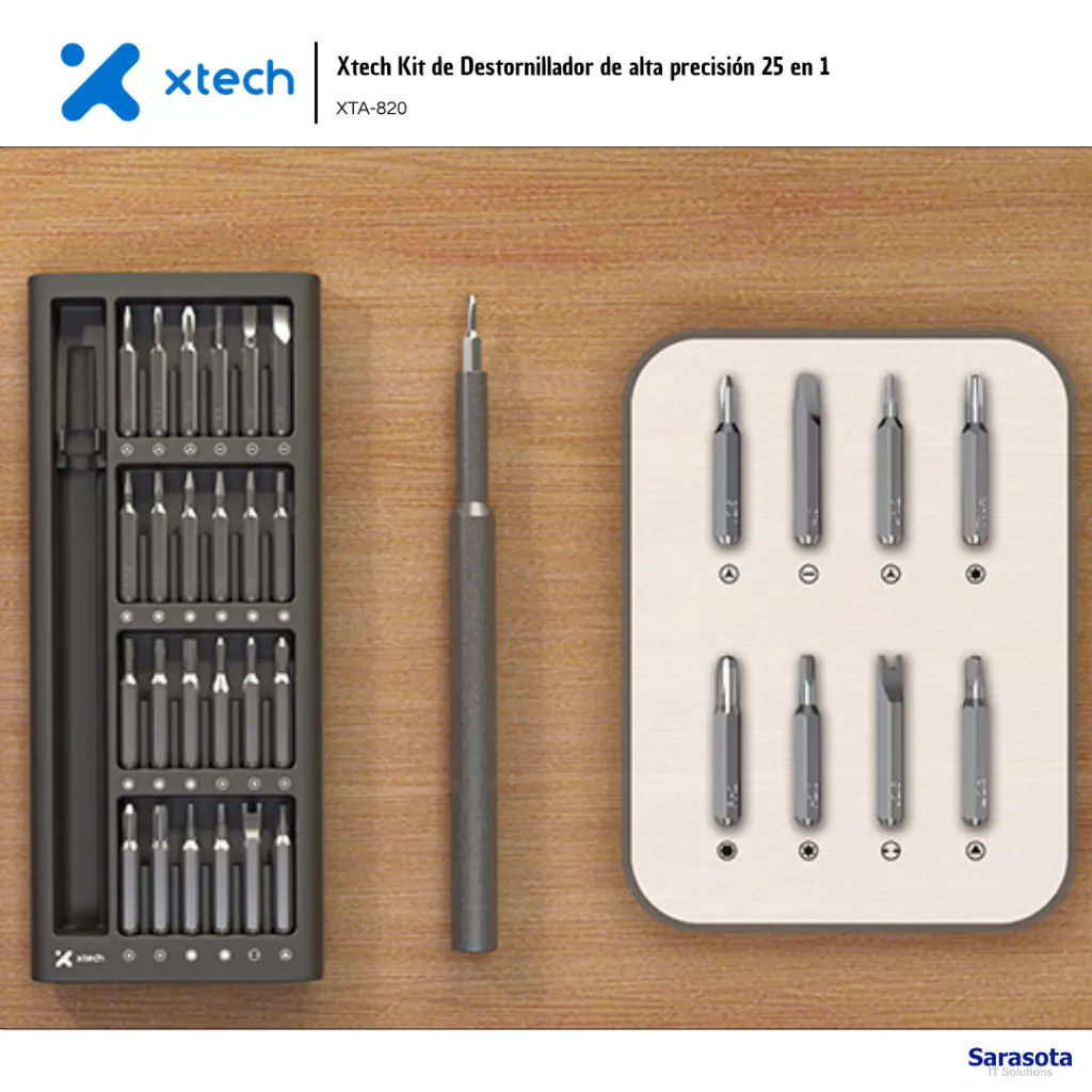 XTE009 Xtech Kit de Destornillador de alta precisión 25 en 1 XTA-820 798302233331 (4).webp