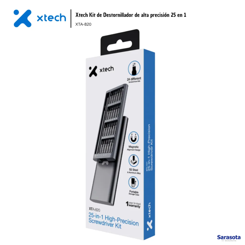 XTE009 Xtech Kit de Destornillador de alta precisión 25 en 1 XTA-820 798302233331 (2).webp