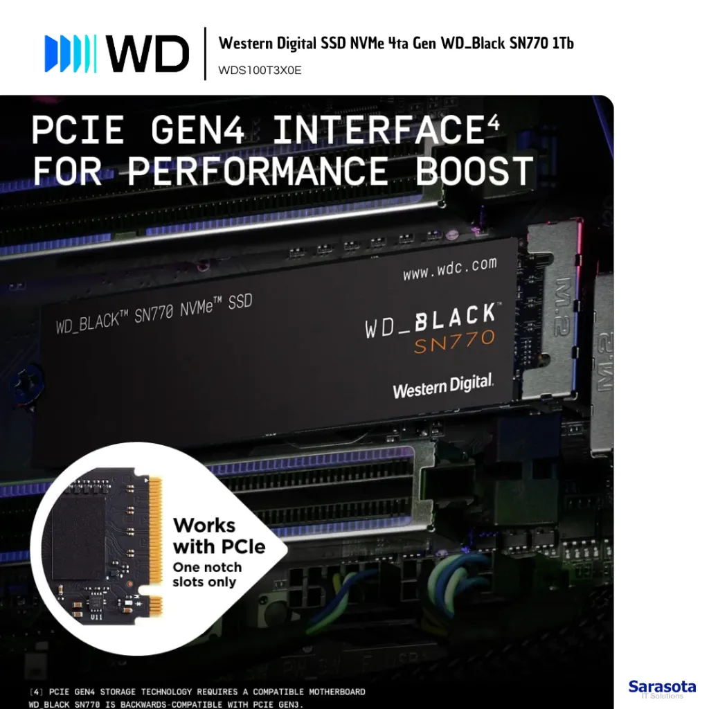 WDC004 Western Digital SSD NVMe 4ta Gen WD_Black SN770 1Tb WDS100T3X0E 619659192518 (3).webp