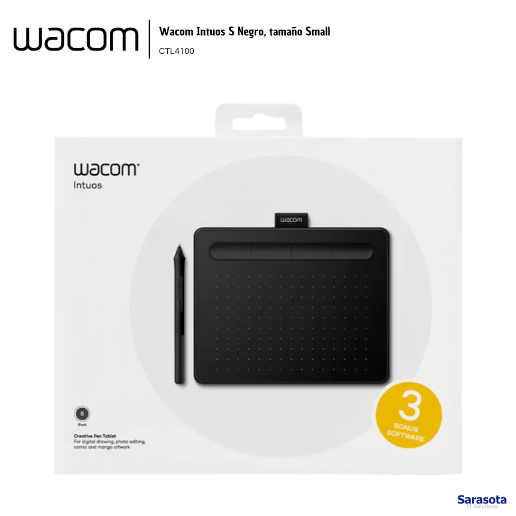 WAC006 Wacom Intuos S Negro, tamaño Small CTL4100 753218986887 (2).webp