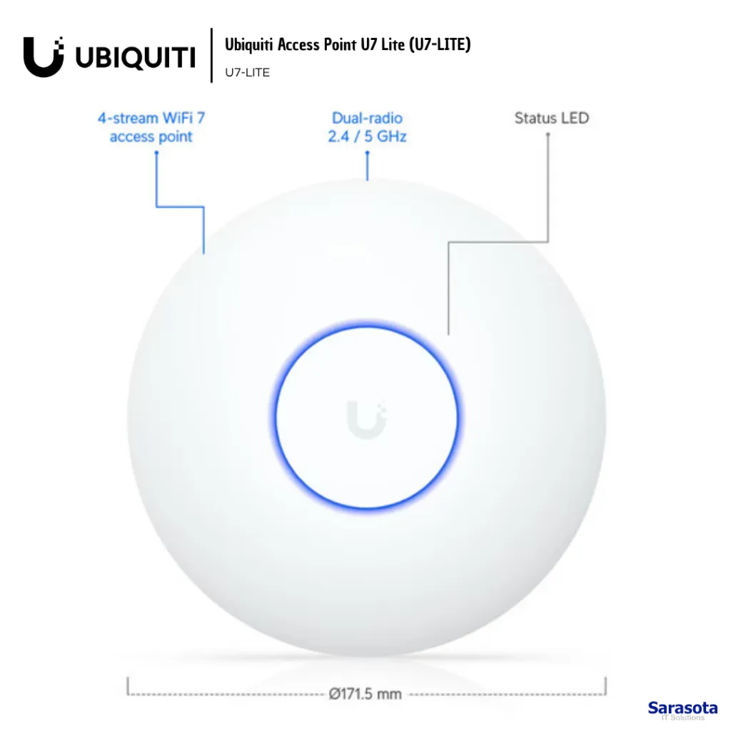 UBI007 Ubiquiti UniFi U7 Lite Dual-Band Wireless Access Point U7-LITE 810084698778 (4).webp
