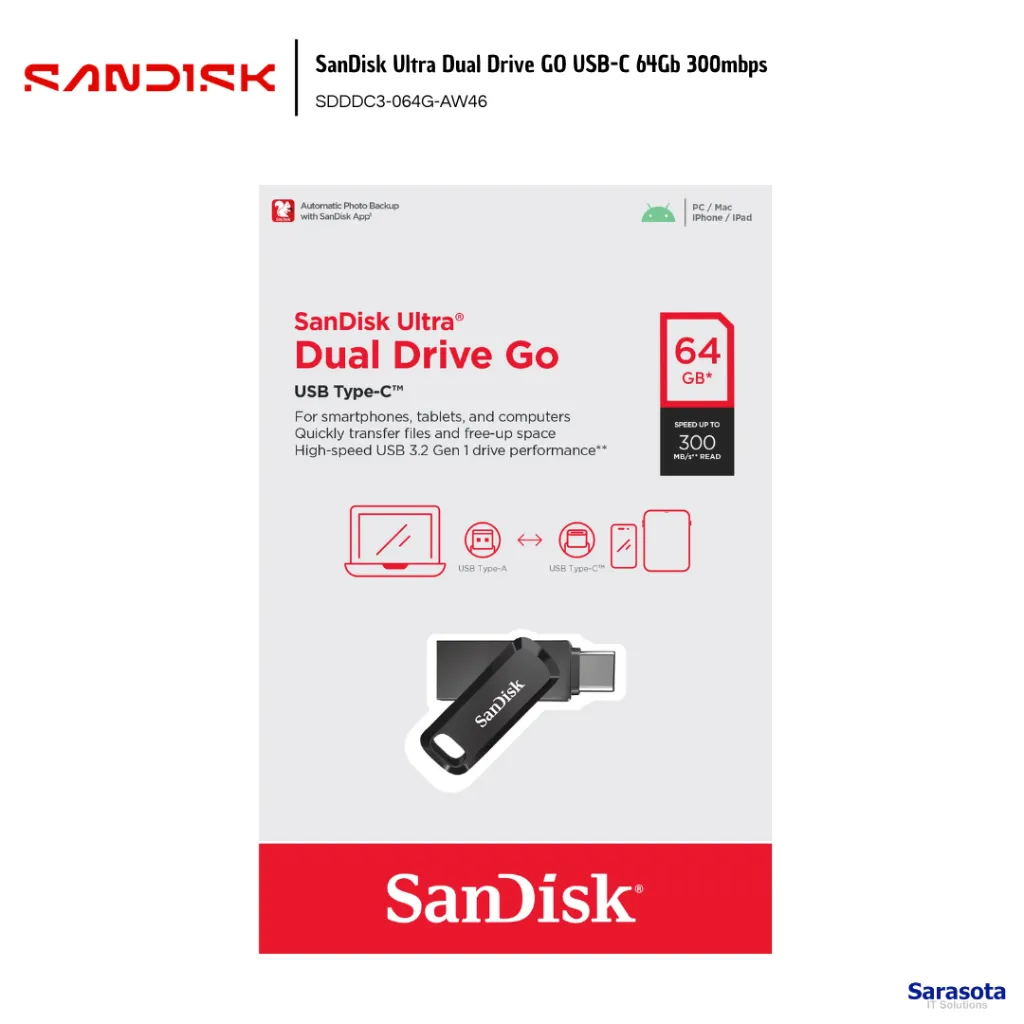SAN013 SanDisk Ultra Dual Drive GO USB-C 64Gb 300mbps SDDDC3-064G-AW46 SDDDC3-064G-G46 619659177171 (2).webp