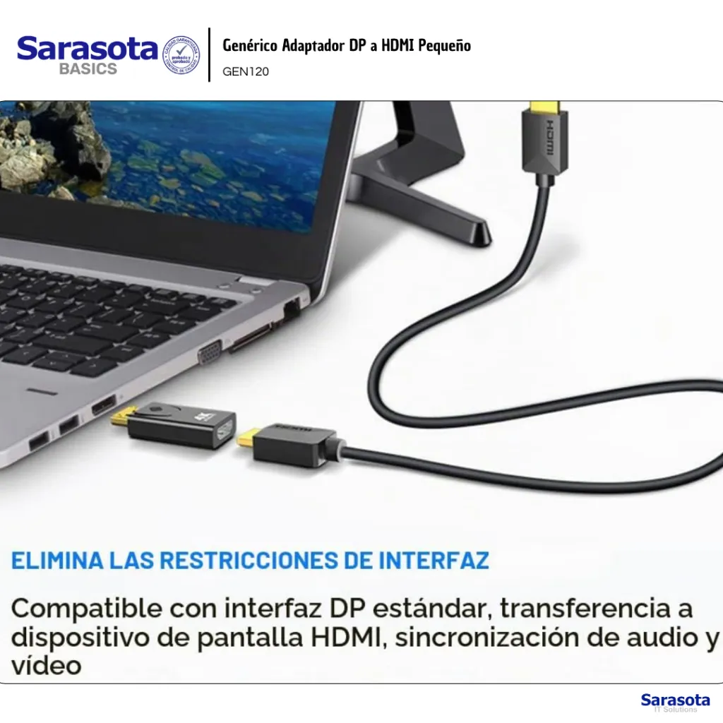 GEN120 Genérico Adaptador DP a HDMI Pequeño (3).webp