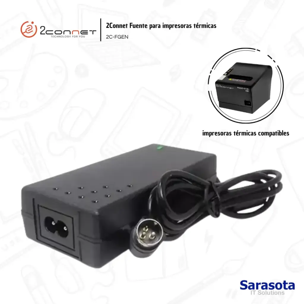 [2CO005] 2Connet Fuente Impresora 24V-2.5A Universal