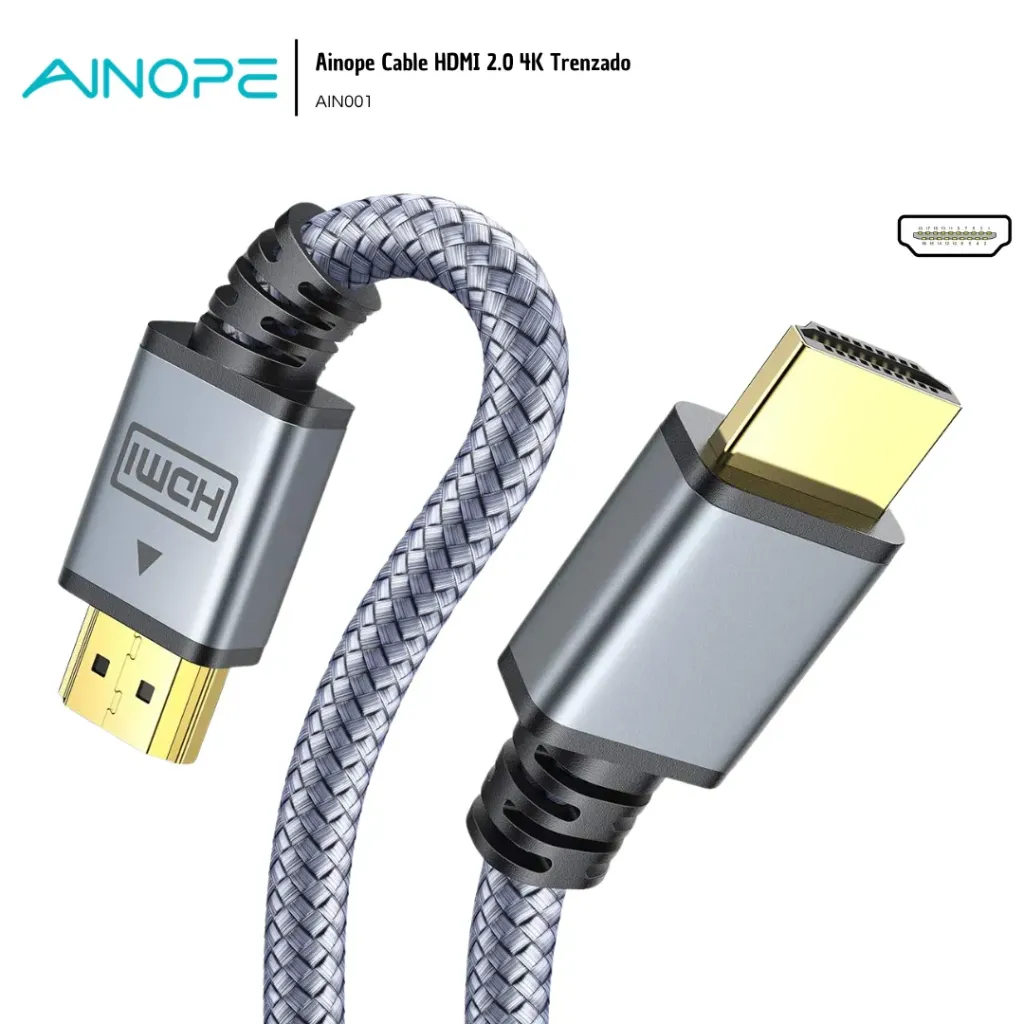 [AIN001] Ainope Cable HDMI 2.0 4K Trenzado