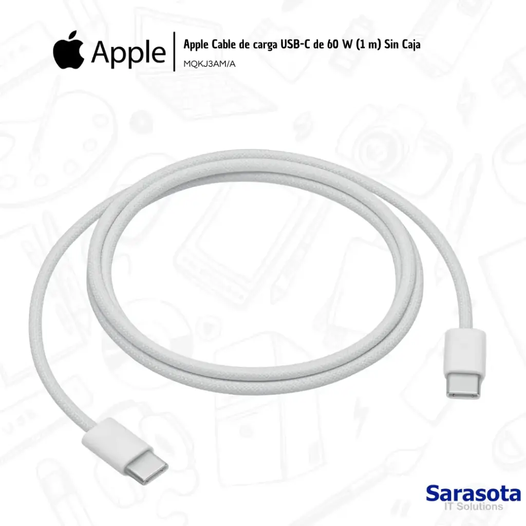 [APP005] Apple Cable de carga USB-C de 60 W (1 m) Sin Caja