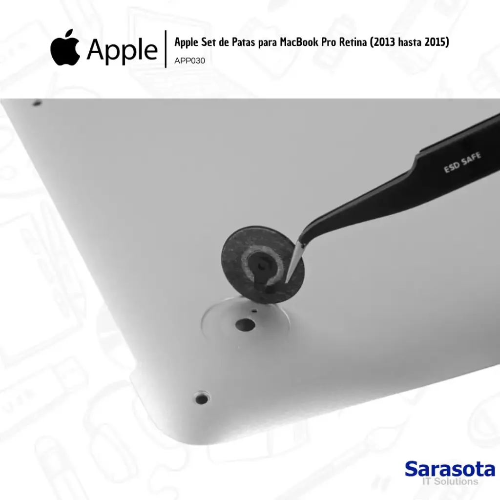 [APP030] Apple Set de Patas para MacBook Pro Retina (2013 hasta 2015)