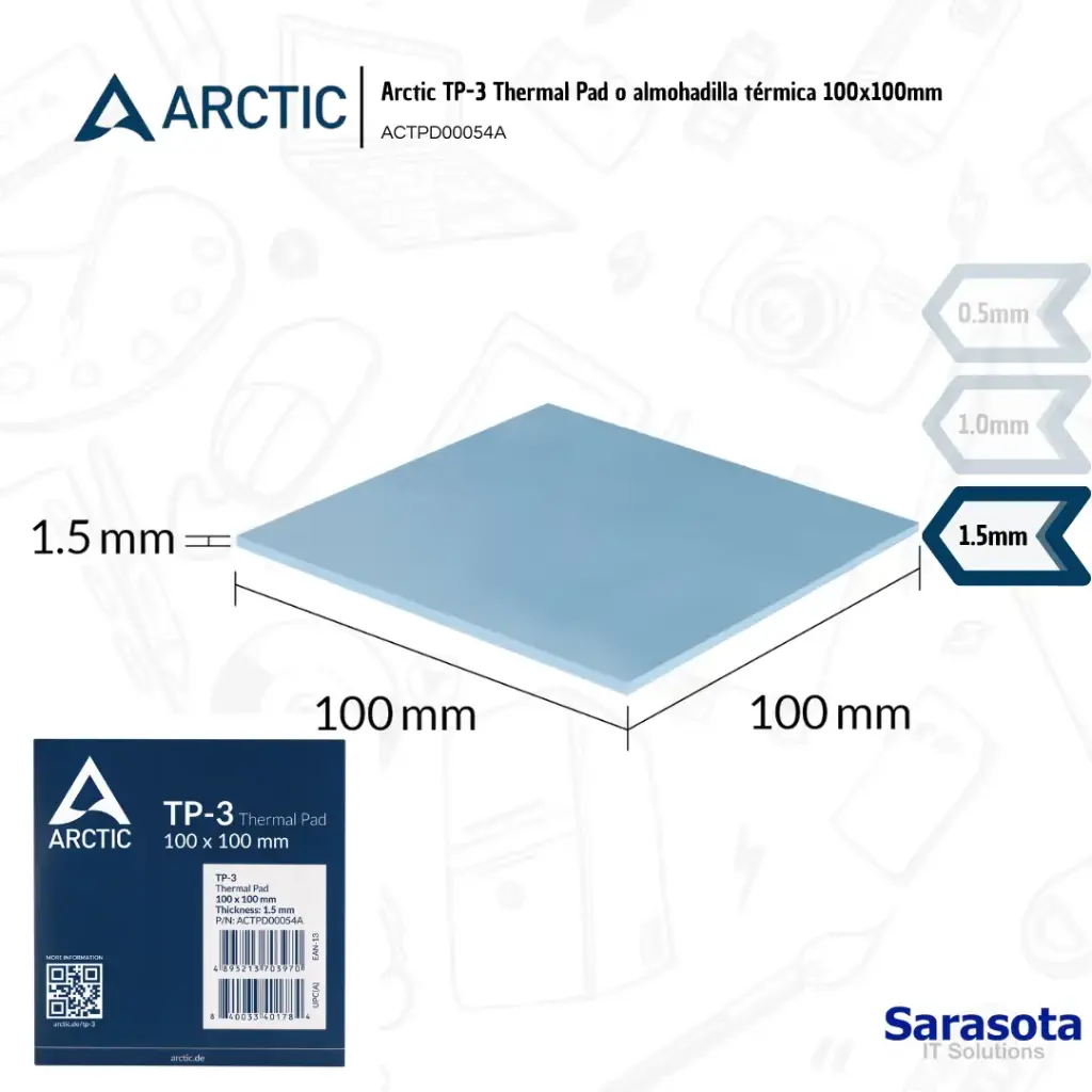 [ARC012] Arctic Thermal Pad TP-3 100mm x 100mm x 1.5mm