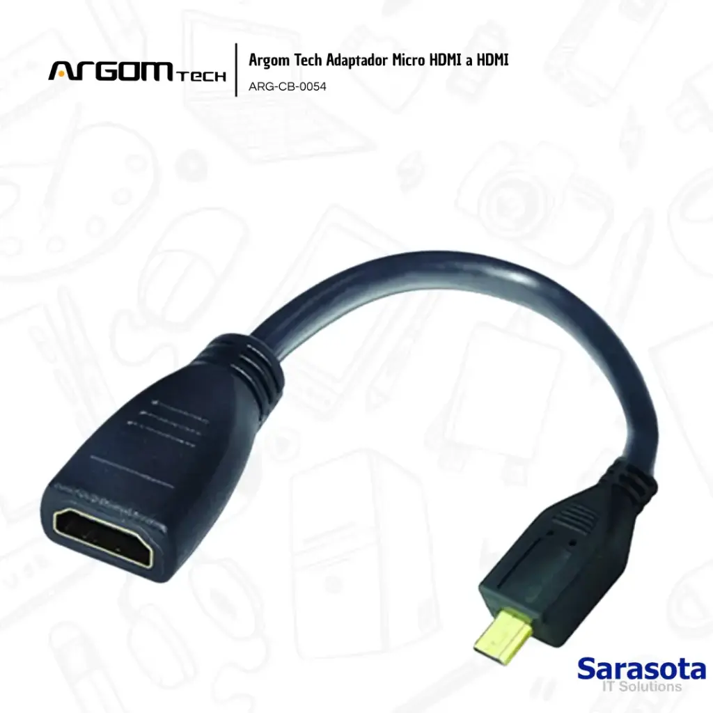 [ARG001] Argom Tech Adaptador Micro HDMI A HDMI ARG-CB-0054
