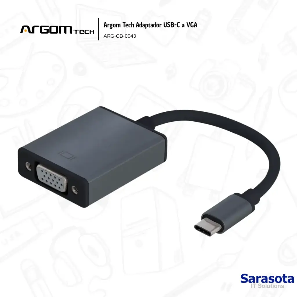 [ARG004] Argom Tech Adaptador USB-C A VGA ARG-CB-0043