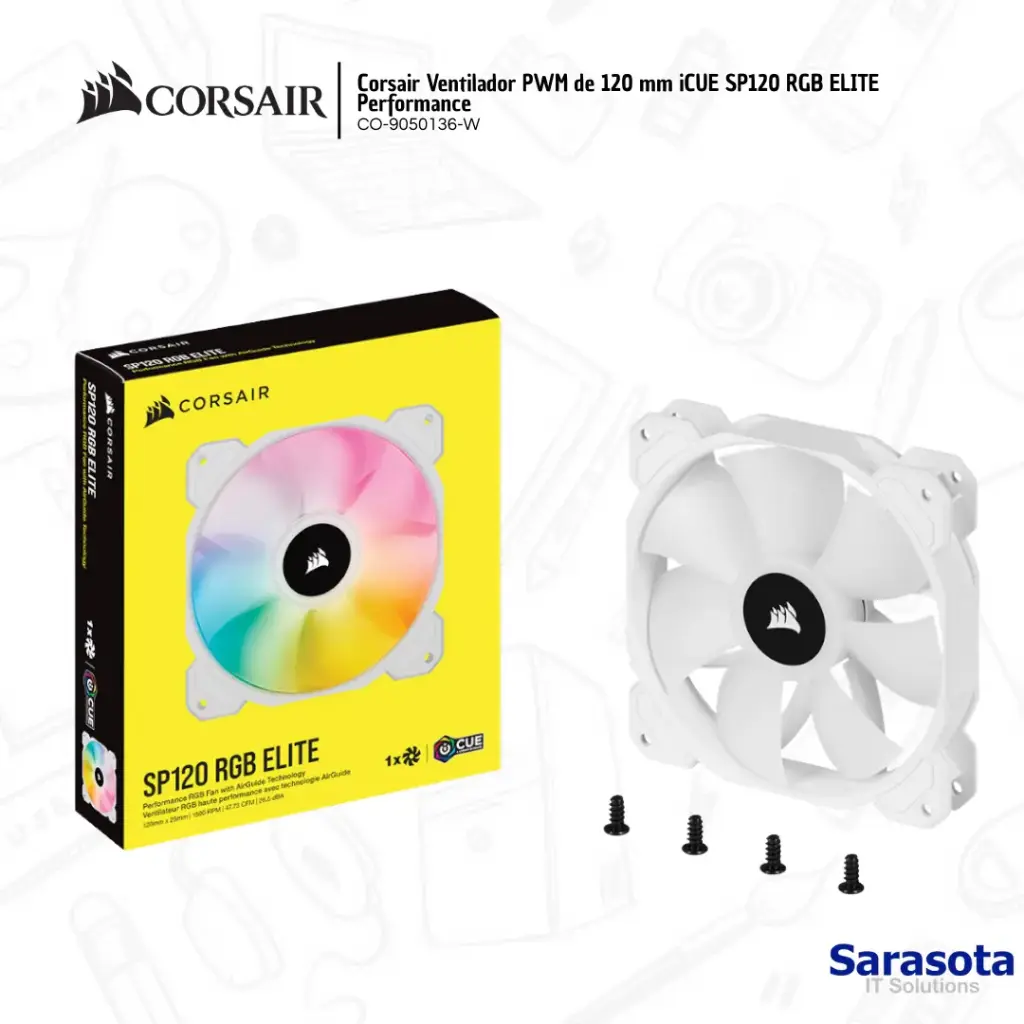 [COR001] Corsair Fan SP120 RGB ICUE Blanco