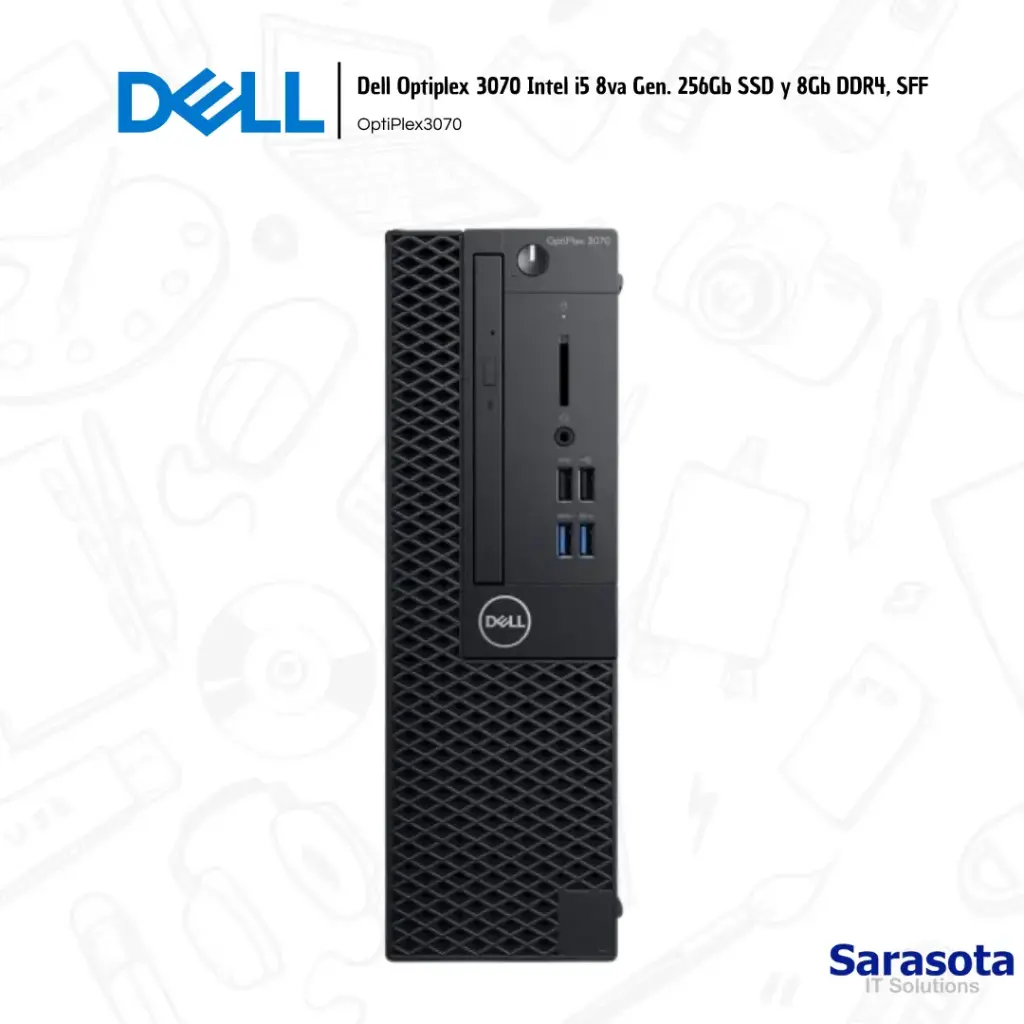 Dell Optiplex Desktop Intel i5 8va Generación 256Gb SSD y 8Gb DDR4