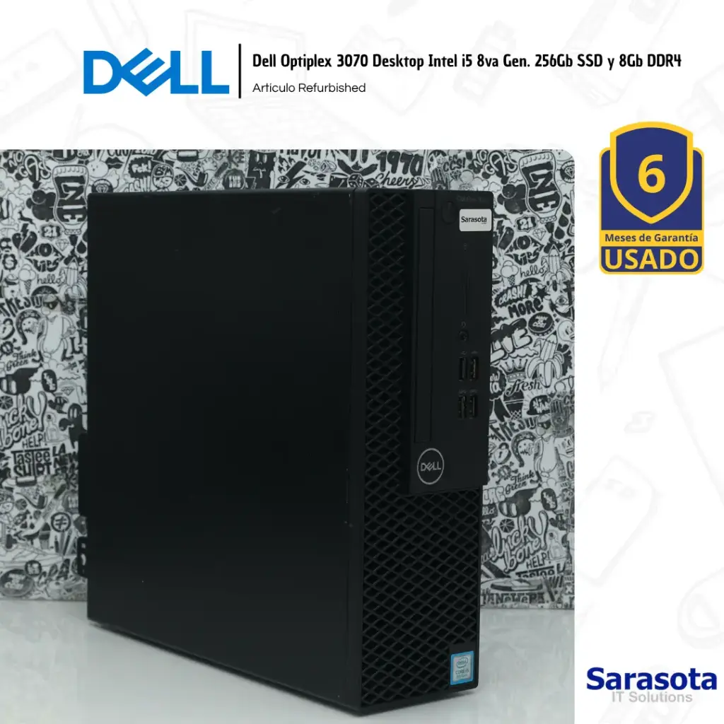[OUT069] Outlet Dell Optiplex 3070 Desktop Intel i5 8va Generación 256Gb SSD y 8Gb DDR4