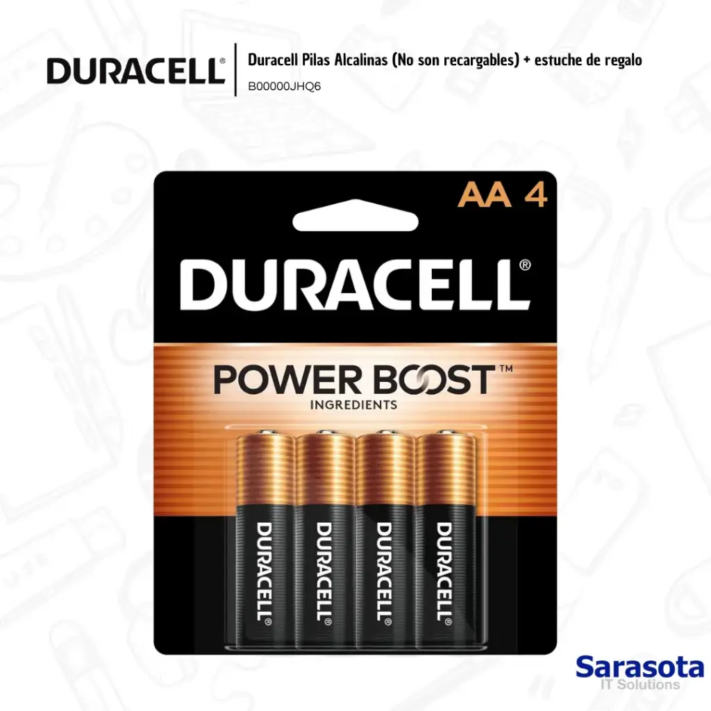 [DUR001] Duracell Baterías 4 AA con Caja