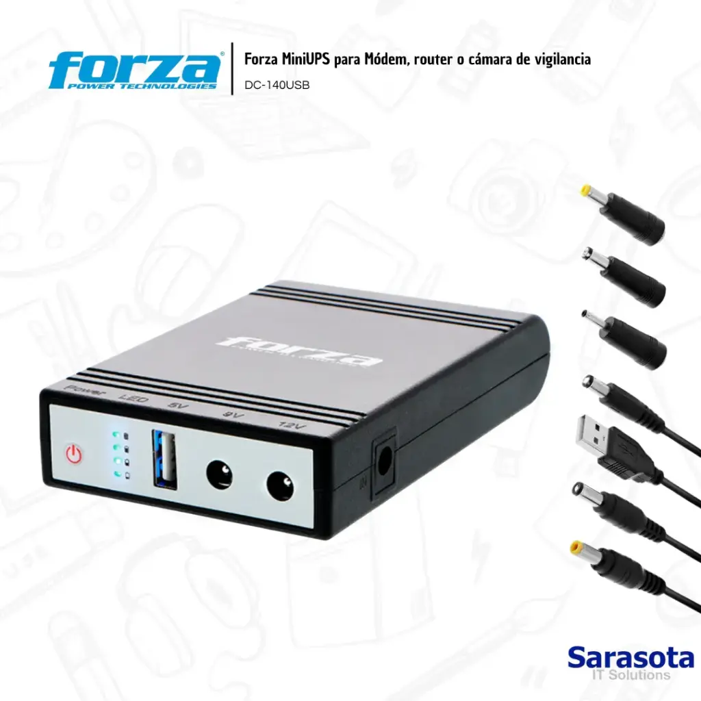 Forza UPS mini para Router DC-140USB