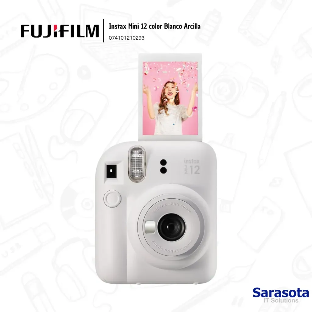 [FUJ001] Fujifilm Cámara Instax Mini 12 Blanco Arcilla
