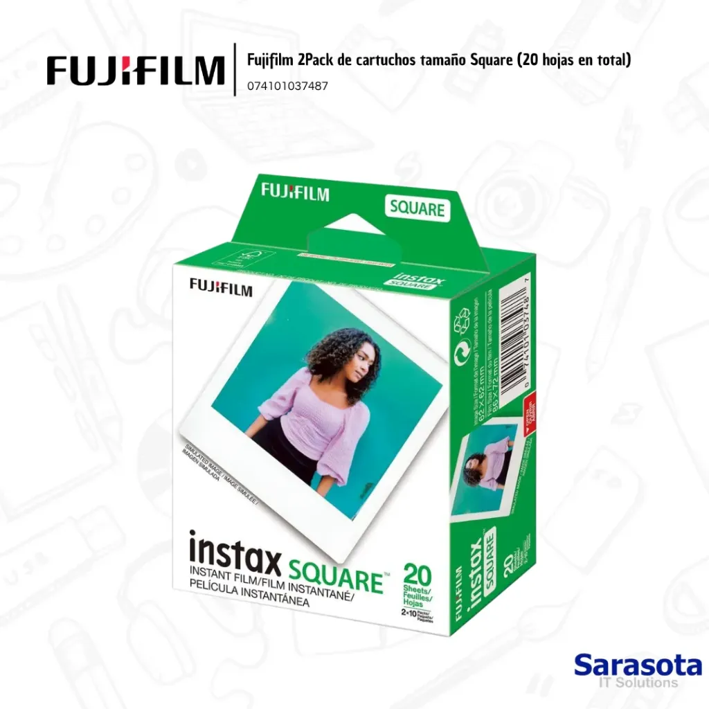 [FUJ004] Fujifilm Cartuchos Instax Square Film 2Pack (20 fotografías)