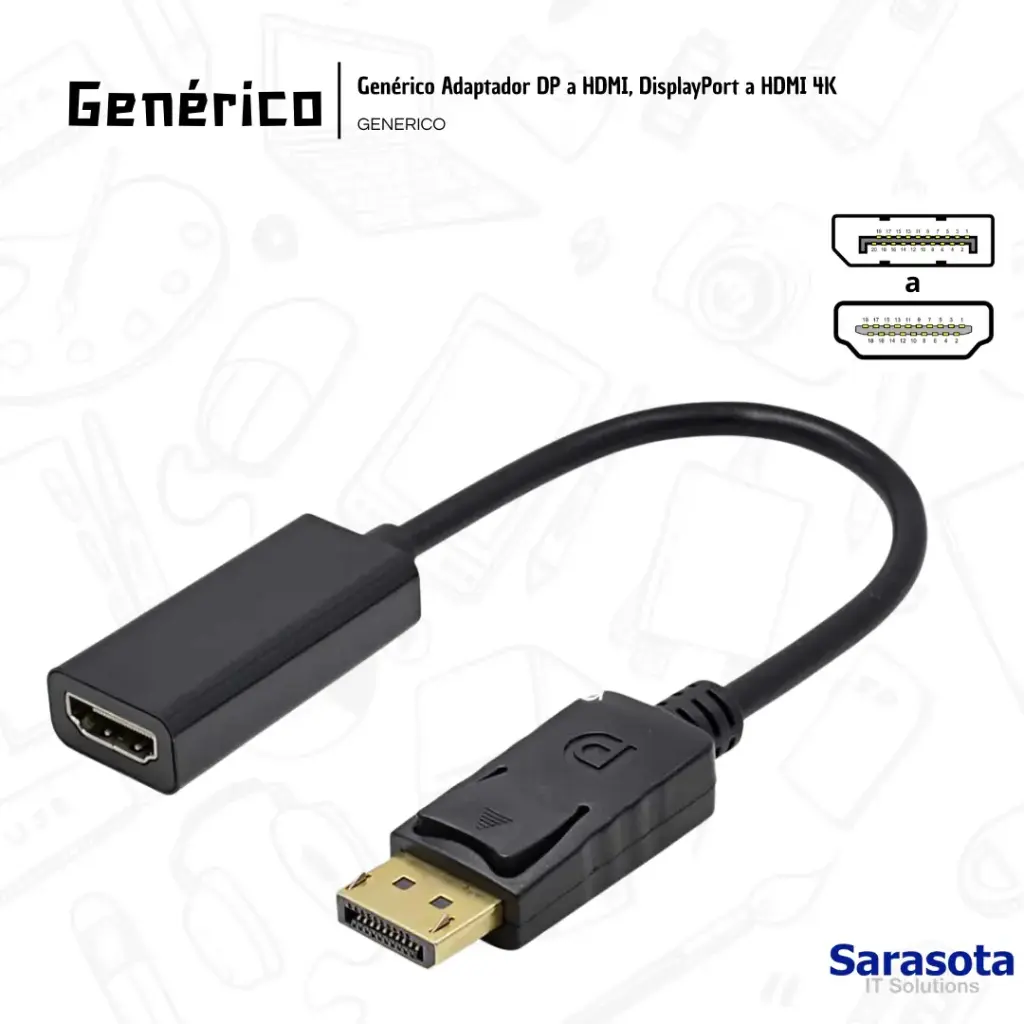 Genérico Adaptador DP a HDMI