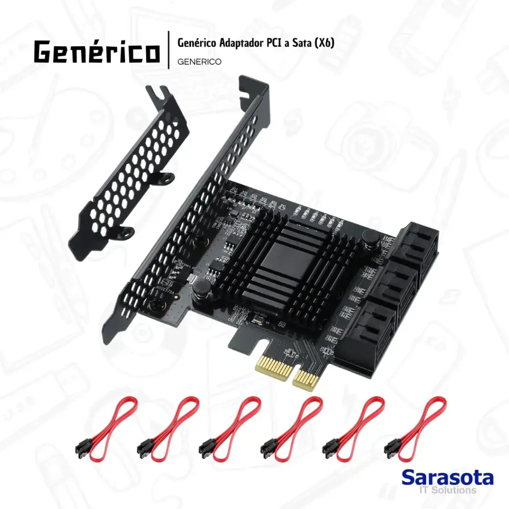 Genérico Adaptador PCI a Sata (X6)