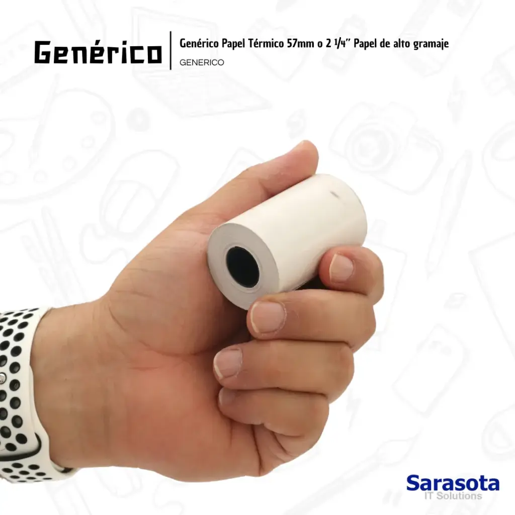 [GEN030] Genérico Rollo de Papel Impresora Térmica 2-1/4" (35mm)