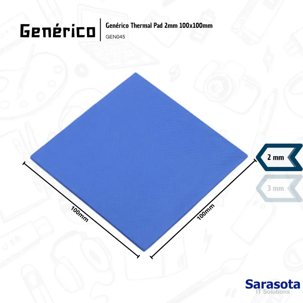 Genérico Thermal Pad 2mm 100x100mm