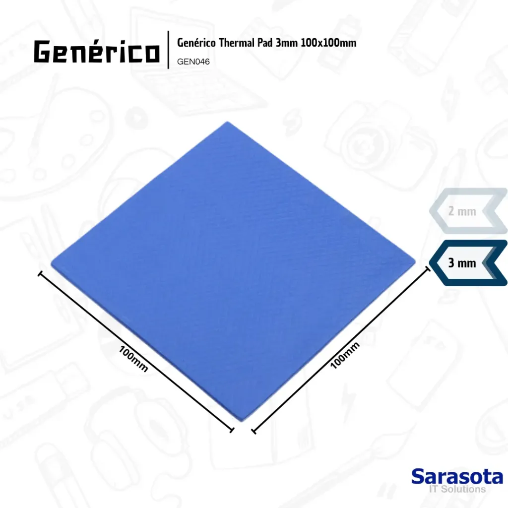 Genérico Thermal Pad 3mm 100x100mm