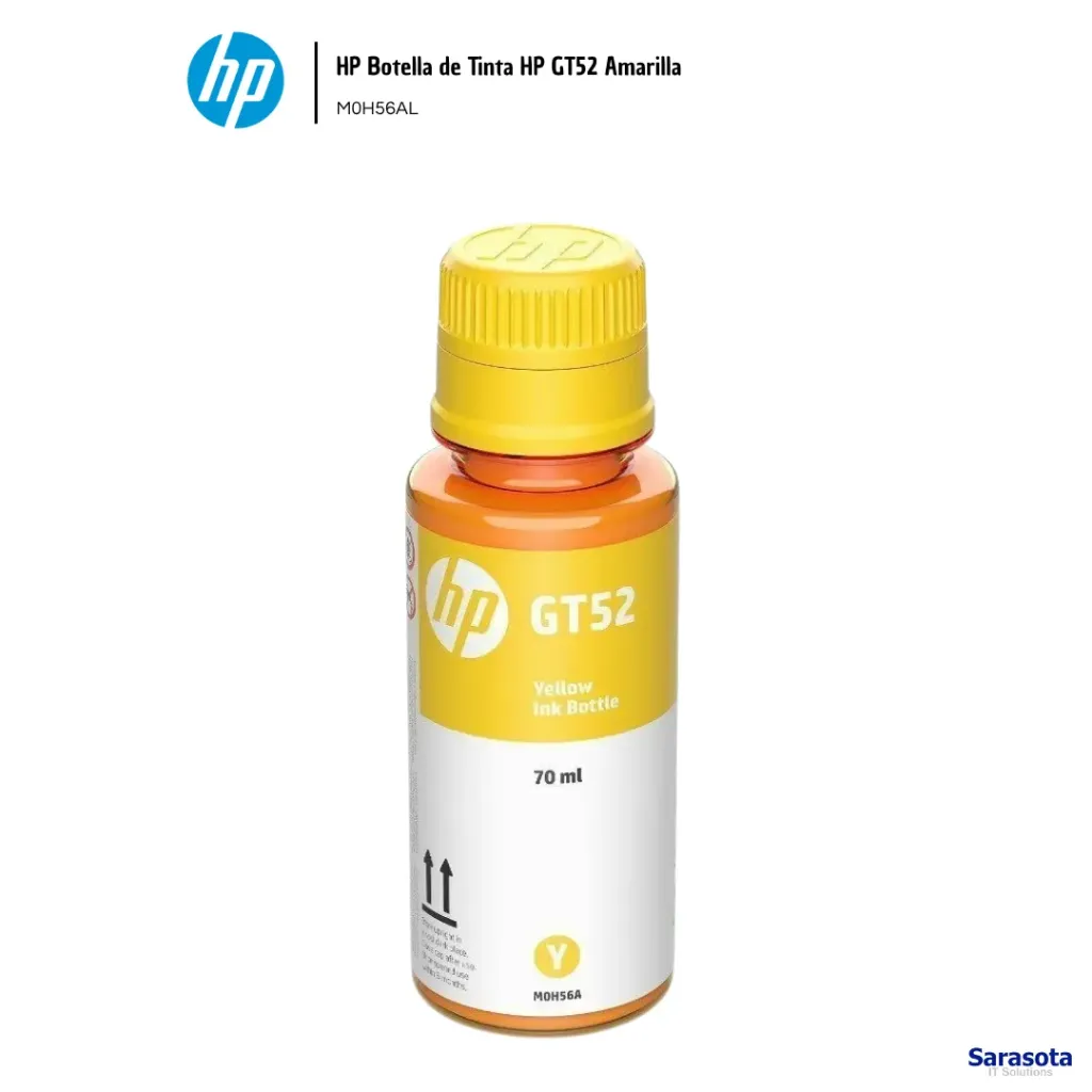 [HP0001] HP Botella de Tinta GT52 Amarilla (M0H56AL)