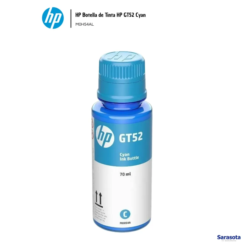 [HP0002] HP Botella de Tinta GT52 Cyan (M0H54AL)