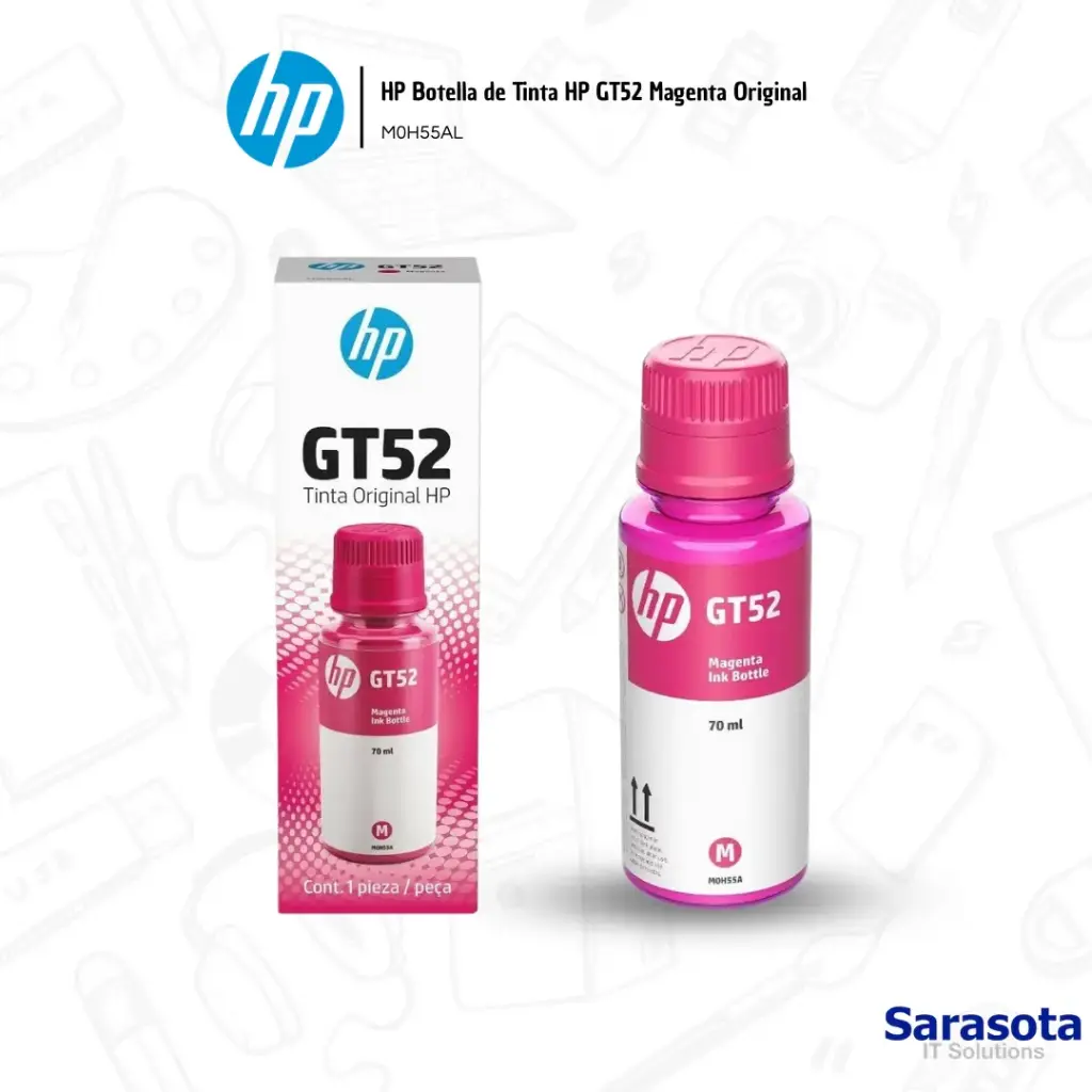 HP Botella de Tinta GT52 Magenta (M0H55AL)