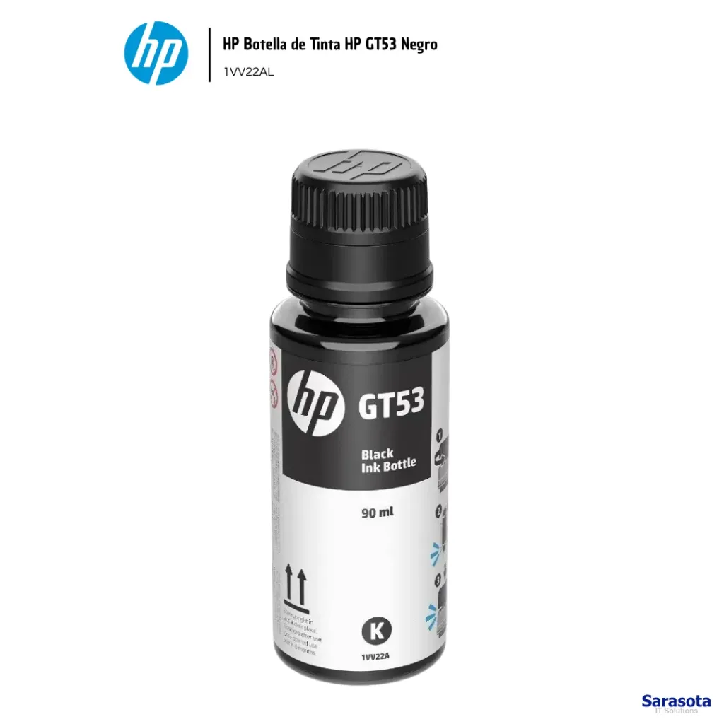 HP Botella de Tinta GT53 Negro (1VV22AL)