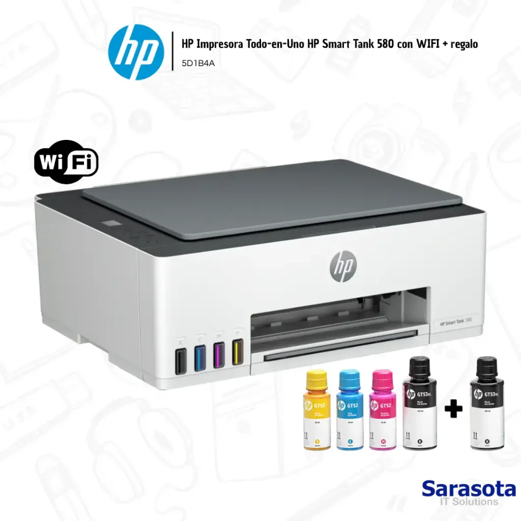 HP Impresora Todo-en-Uno HP Smart Tank 580 5D1B4A