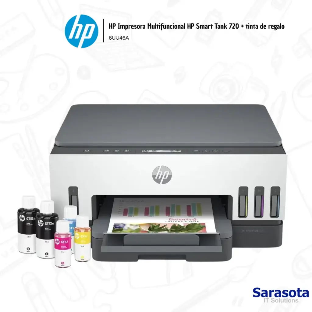 HP Impresora Todo-en-Uno HP Smart Tank 720 6UU46A