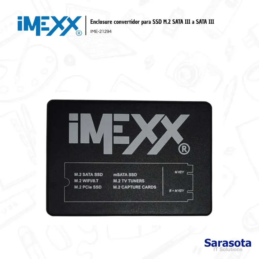 IMEXX Enclosure para discos M2 SATA
