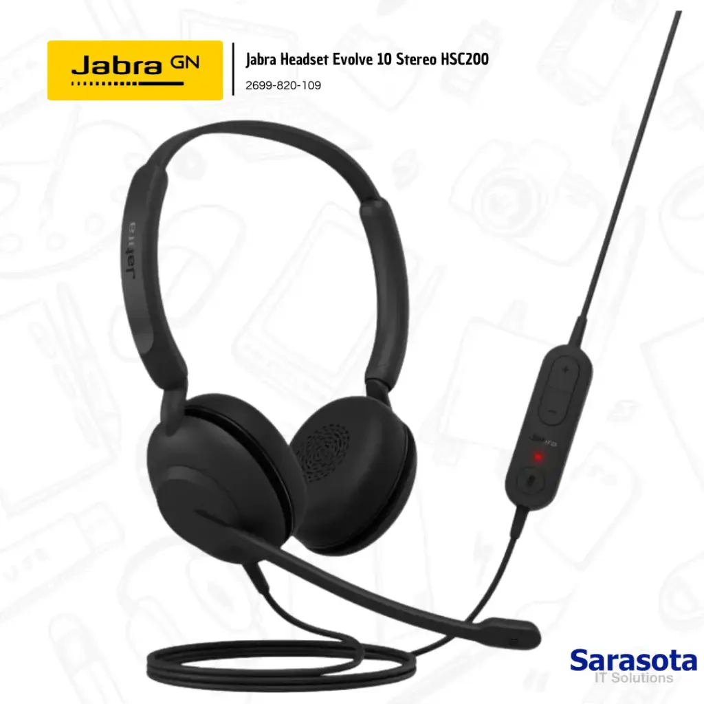 Jabra HeadSet Evolve 10 Stereo HSC200 2699-820-109