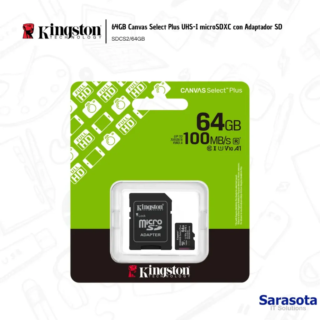 [KIN001] Kingston microSD Canva Select Plus 64Gb 100mbps