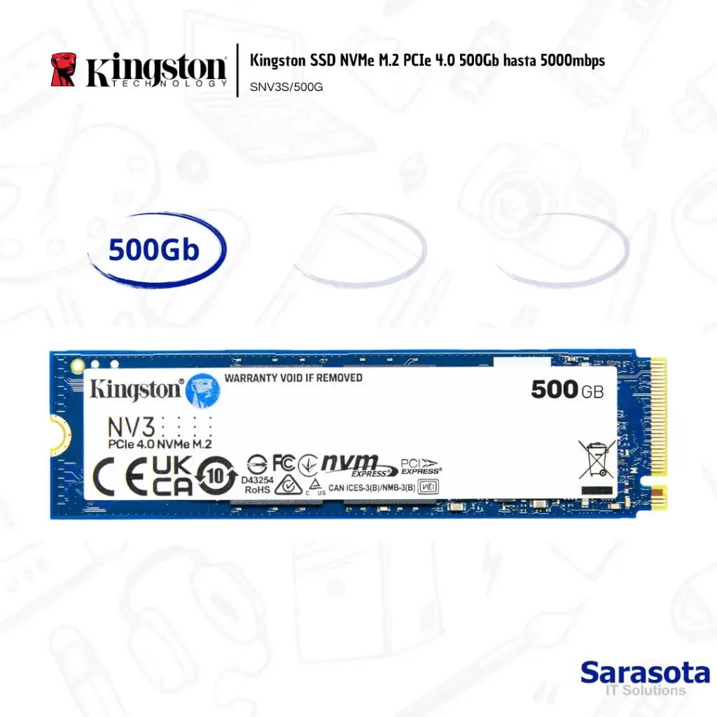 Kingston SSD Nvme NV3 M.2 500gb 