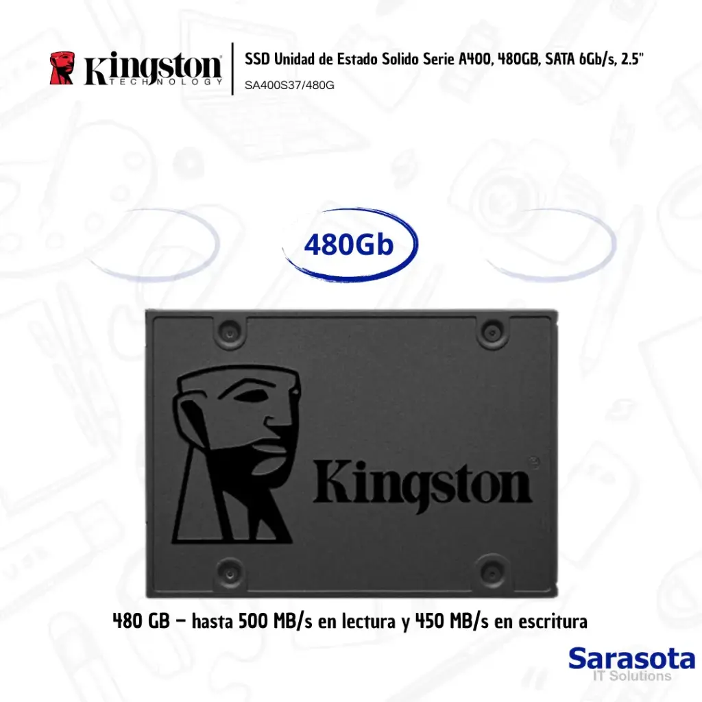 [KIN015] Kingston SSD SATA III A400 480Gb (SA400S37/480G)