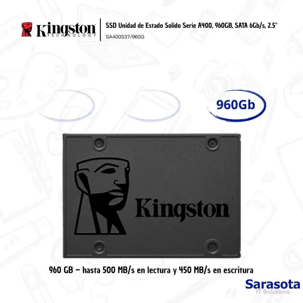[KIN016] Kingston SSD SATA III A400 960Gb