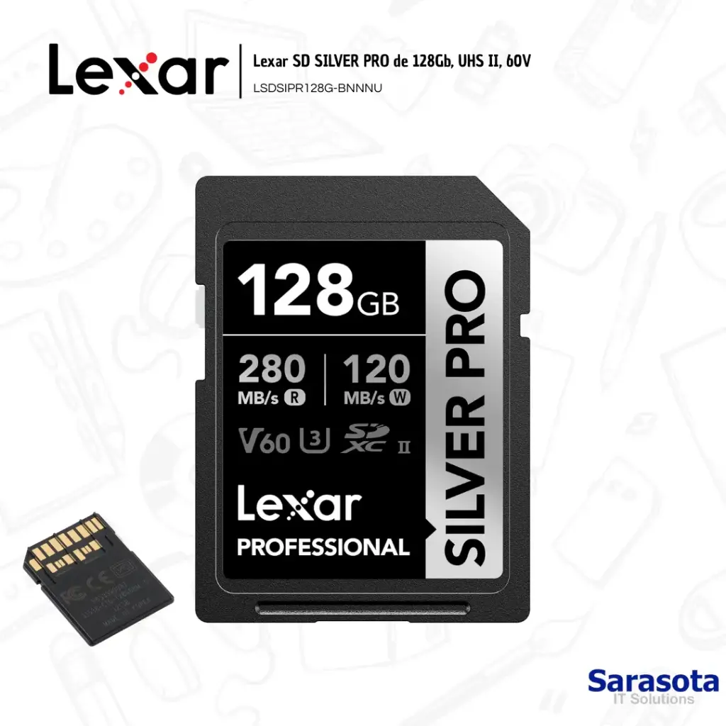 Lexar SD Silver Pro de 128GB UHS-II